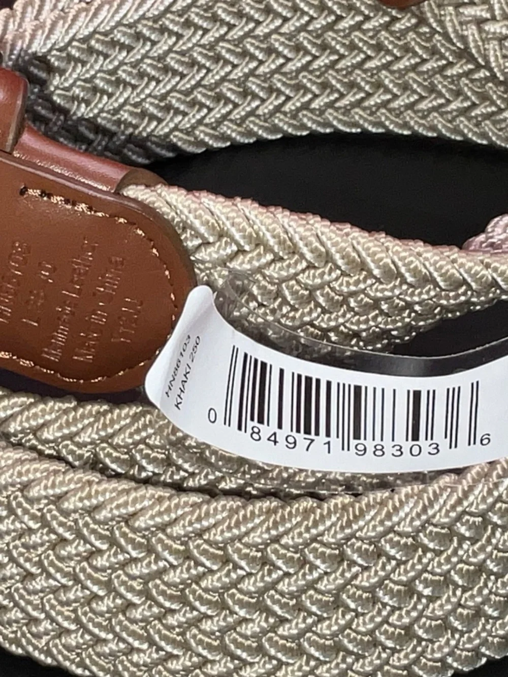 Original Penguin Braided Stretch Belt in Khaki.Men’s Large 38-40. NWT